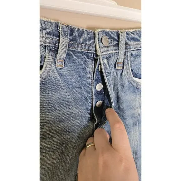 Free People We The Free Womens Long Denim Skirt Size 24 - Picture 4 of 12